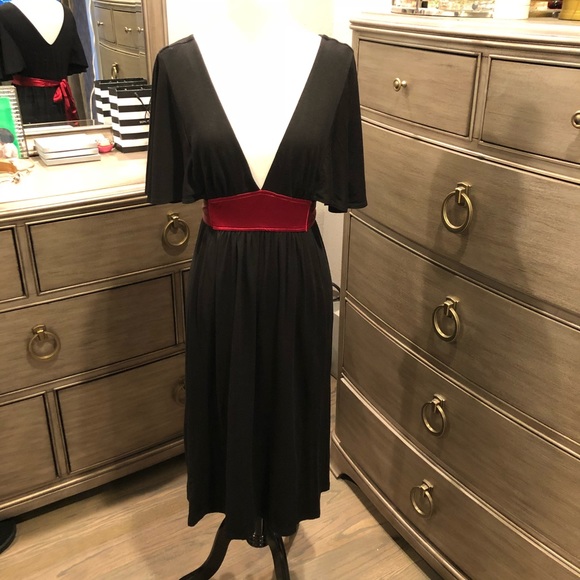 Bebe Black/Red Dress - Picture 1 of 5